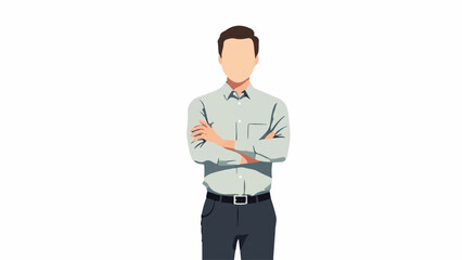 Faceless Man in Formal Attire Vector Illustration