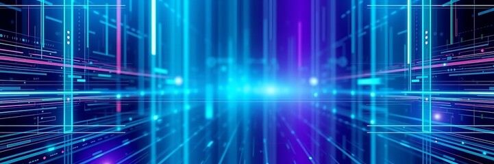 Particles and Digital Data Network Connections, 3D Rendering