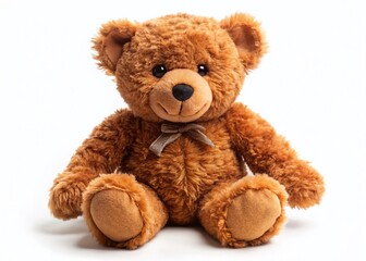 Obraz premium Vintage Brown Teddy Bear Isolated on White Background - Clipping Path