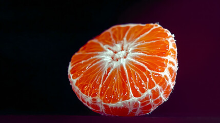 Radiant mandarin showcases vibrant colors and textures in an abstract minimalistic background that...