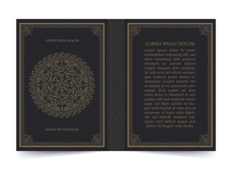 Ornamental book cover design template