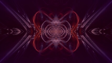 symmetrisches energievoll rot leuchtendes Muster, modern, Technologie, Wissenschaft, Veränderung