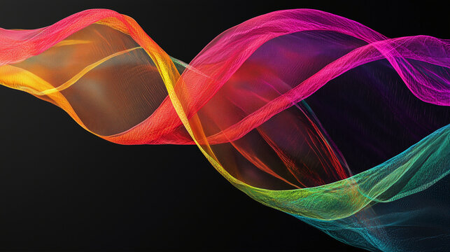 Abstract background of colorful parabolas