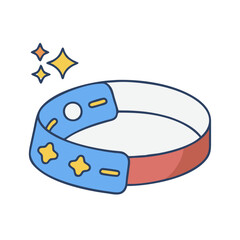 theme park wristband icon, theme park wristband vector illustration-simple illustration of theme park wristband, perfect for theme park wristband logos and themed design 