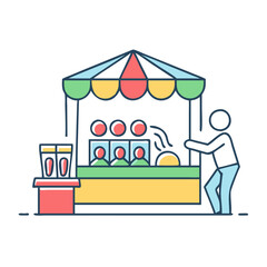 carnival games booth icon, carnival games booth vector illustration-simple illustration of carnival games booth, perfect for carnival games booth logos and themed design 