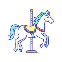 carousel horse icon, carousel horse vector illustration-simple illustration of carousel horse, perfect for carousel horse logos and themed design 