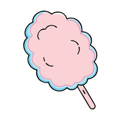 cotton candy icon, cotton candy vector illustration-simple illustration of cotton candy, perfect for cotton candy logos and themed design 