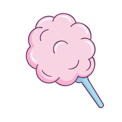 cotton candy icon, cotton candy vector illustration-simple illustration of cotton candy, perfect for cotton candy logos and themed design 