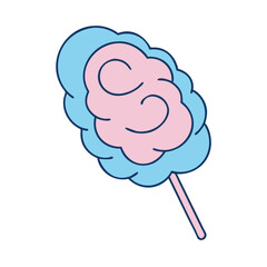 cotton candy swirl icon, cotton candy swirl vector illustration-simple illustration of cotton candy swirl, perfect for cotton candy swirl logos and themed design 