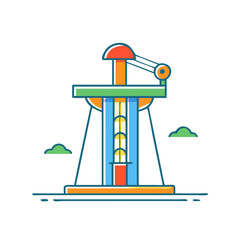 drop tower ride icon, drop tower ride vector illustration-simple illustration of drop tower ride, perfect for drop tower ride logos and themed design 