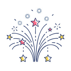 Fototapeta premium fireworks show icon, fireworks show vector illustration-simple illustration of fireworks show, perfect for fireworks show logos and themed design 