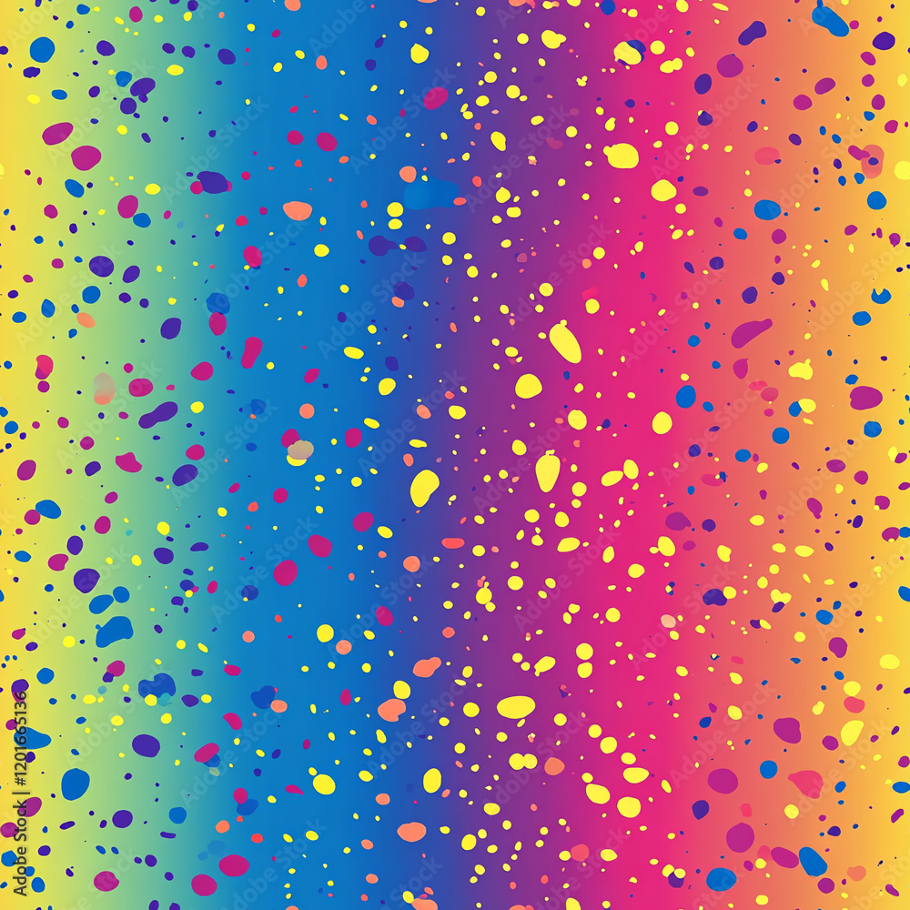 Aufkleber vibrant rainbow gradient texture with colorful splatter pattern