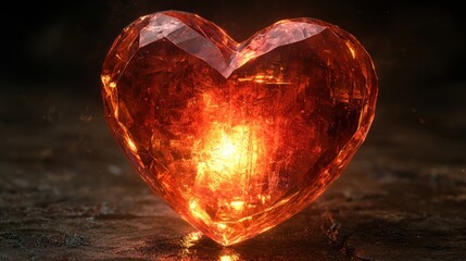 Fiery Heart Gemstone: Radiant Light and Inner Glow
