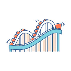 roller coaster icon, roller coaster vector illustration-simple illustration of roller coaster, perfect for roller coaster logos and themed design 