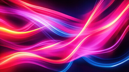 Fototapeta premium Vibrant abstract light trails in motion.