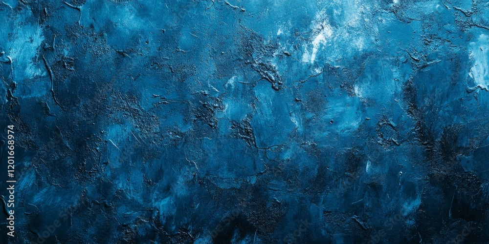 Poster abstract image showcasing a grunge style with an old blue painted background, emphasizing the textur