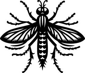 vector illustration design image icon logo symbol animal silhouette winged beetle insect.eps