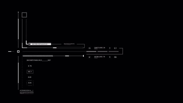 SciFi 2D generated HUD technology cross elements Infographic.PNG Alpha. Abstract technological background.