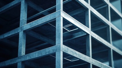 Concrete Structure: Architectural Detail of a Building Under Construction
