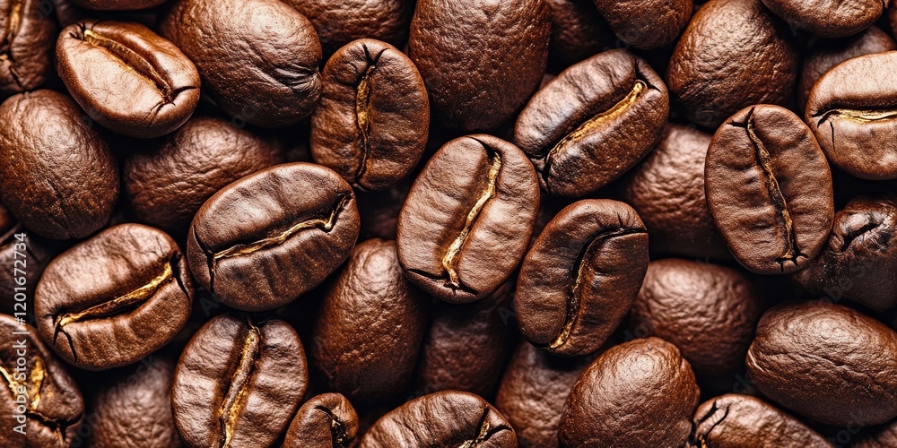 Poster roasted coffee beans create a captivating background, offering ample space for text. featuring roast