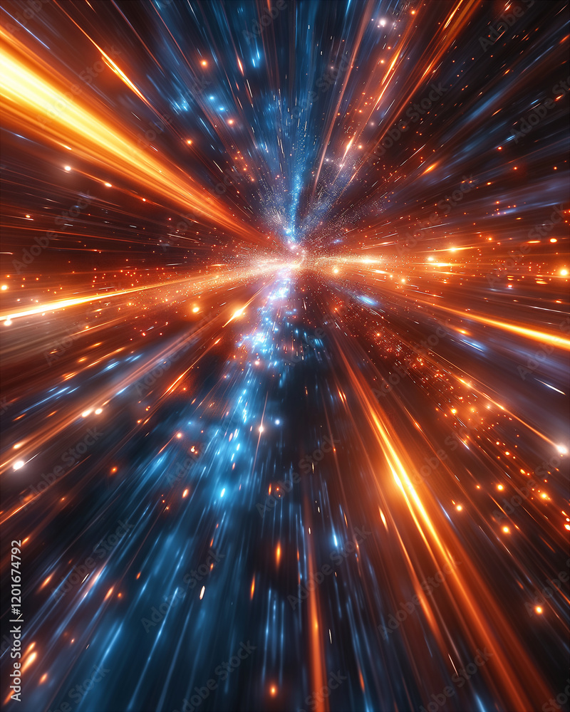 Canvas Prints journey through the vastness of space at light speed, exploring cosmic wonders. generative ai