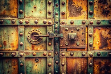 Vintage Security Door: Retro Steel Gate,  Strong Home Protection, Old Style Entrance