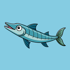 barracuda fish on a background
