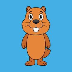 beaver cartoon vector