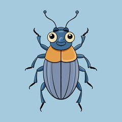 vector illustration of a beetle