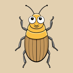 vector illustration of a beetle