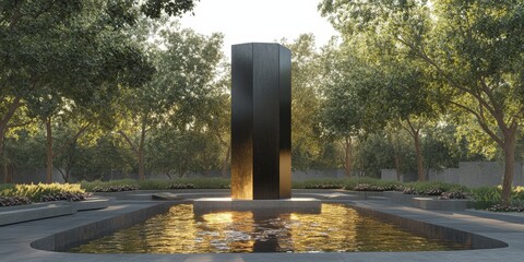 Monument honoring the victims of tragic events, commemorating those murdered at a significant site. This monument serves as a powerful reminder of the innocent lives lost in such dark times.