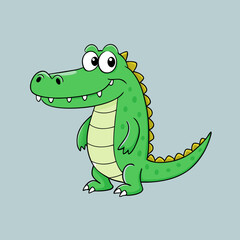 cartoon crocodile vector