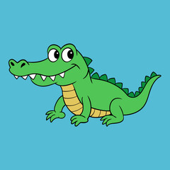 cartoon crocodile vector