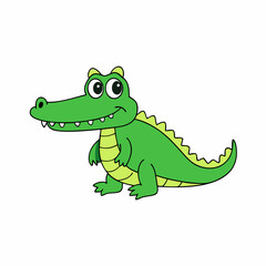 cartoon crocodile vector