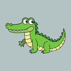 cartoon crocodile vector