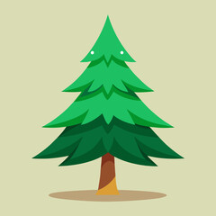 fir tree isolated on white