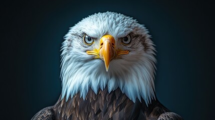 Obraz premium Close-up portrait of a bald eagle.