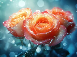 Vibrant Valentine's roses, arranged in bold, colorful designs, symbolizing love's passion A stunning collection of high-resolution images featuring breathtaking rose arrangements perfect for