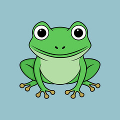 green frog on a background