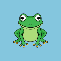 green frog on a background
