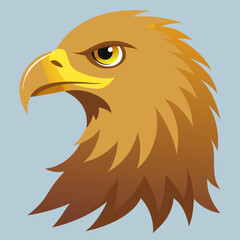 golden eagle head vector illustration