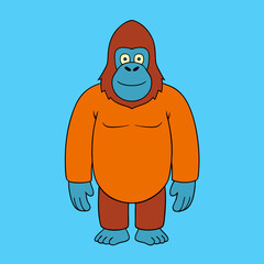 gorilla cartoon vector
