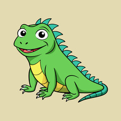 iguana cartoon vector
