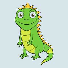 iguana cartoon vector