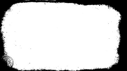 Vector Vintage Grunge Black and White Distress Border Frame for your Design. Grunge Border Frame. Vector Dirty Design Element.