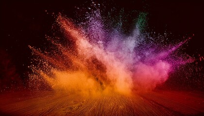 explosion of colored powder background graphic resource