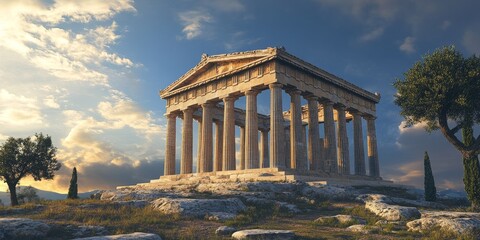 Obraz premium Tholos of Athena represents a significant architectural marvel. This Tholos of Athena showcases stunning design elements that highlight the importance of the Tholos in ancient history.