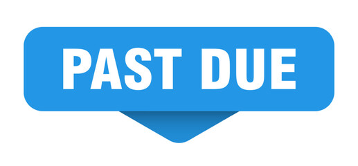 past due sticker. past due sign on transparent background