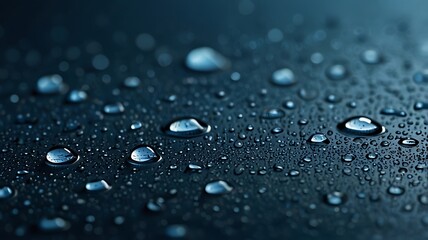 water drops on black background