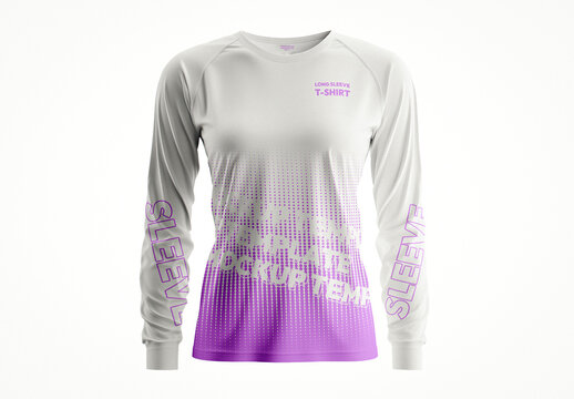 Women's Long Sleeve T-shirt Mockup